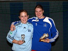 Taneri-Winter-Cup 2010, Bad Oldesloe, Jennifer Weber (beste Torhüterin) und Kathrin Patzke (beste Spielerin)