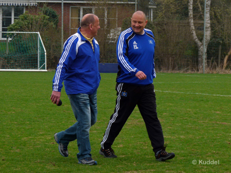 Das neue Trainerteam des HSV: Co-Trainer Joachim Böhmer und Peter Schulz