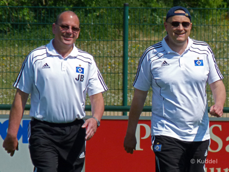 Sahen heute eine gute Leistung ihres Team: Co-Trainer Joachim Böhmer und Trainer Peter Schulz